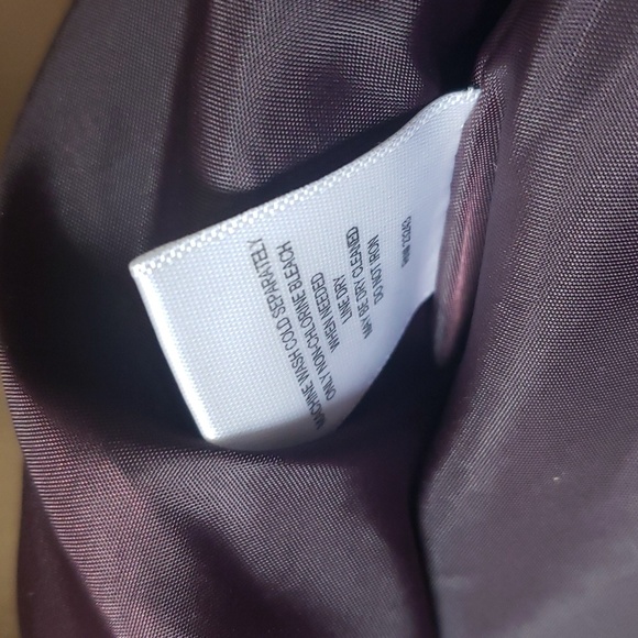 New York & Co Burgundy Faux Leather Jacket Sz M - Picture 15 of 15